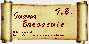 Ivana Barošević vizit kartica